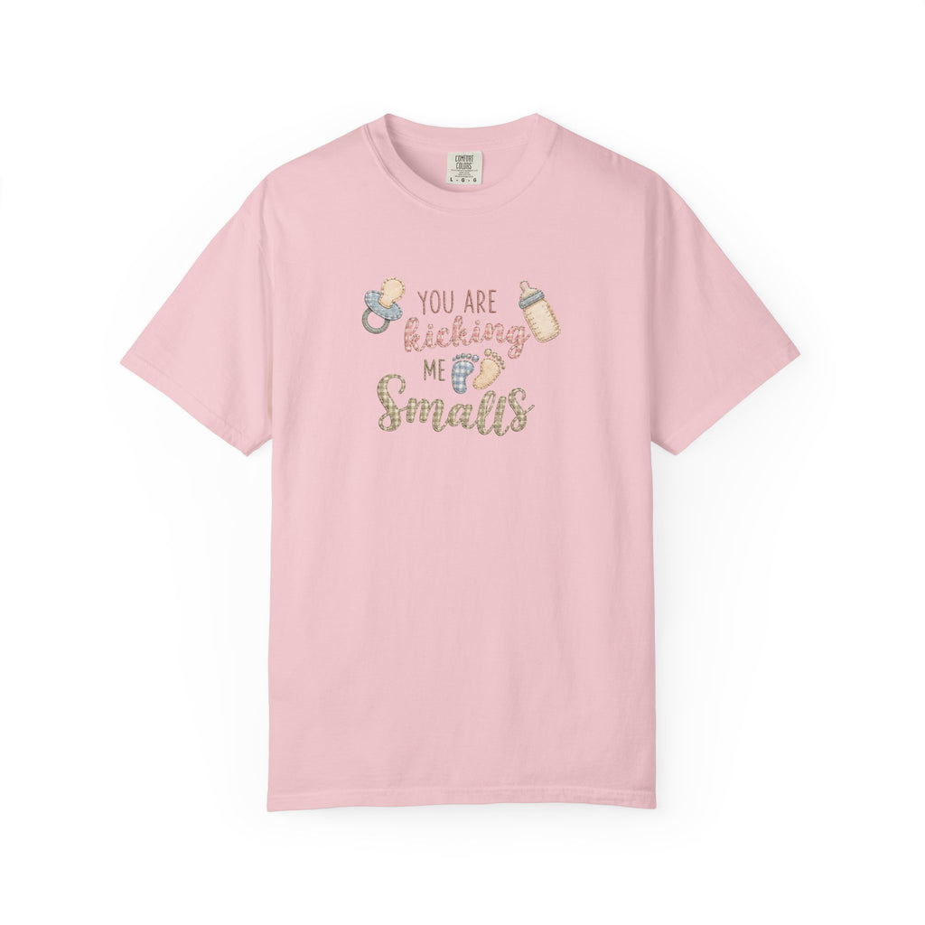 Kicking Me Smalls Baby Pregnancy Announcement T-Shirt