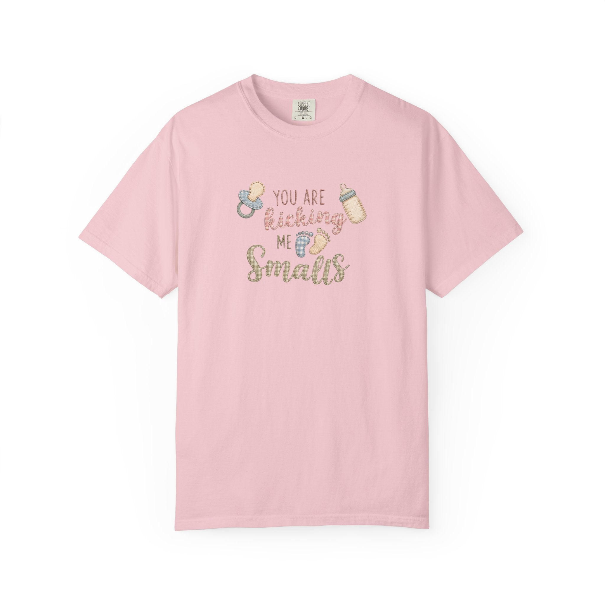 Kicking Me Smalls Baby Pregnancy Announcement T-Shirt