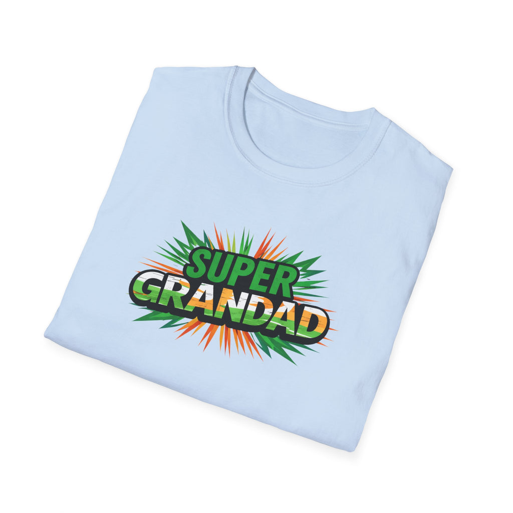 Super Grandad Ireland Flag/Irish themed T-Shirt — Retro Comic Style Gift for Grandpa (Father's Day, Birthday)