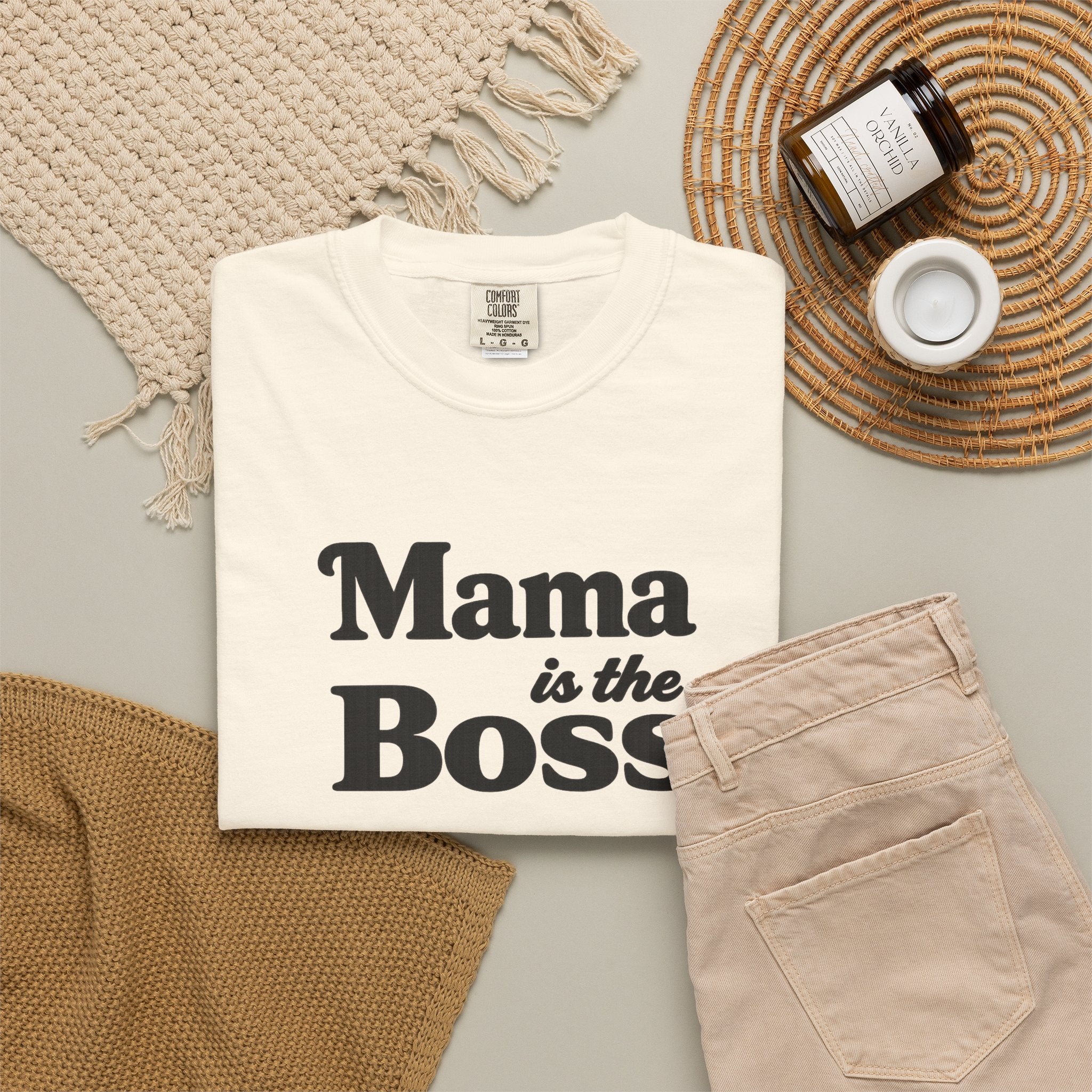 Mama is the Boss T-Shirt — Funny Mom Graphic Tee, Mother's Day Gift
