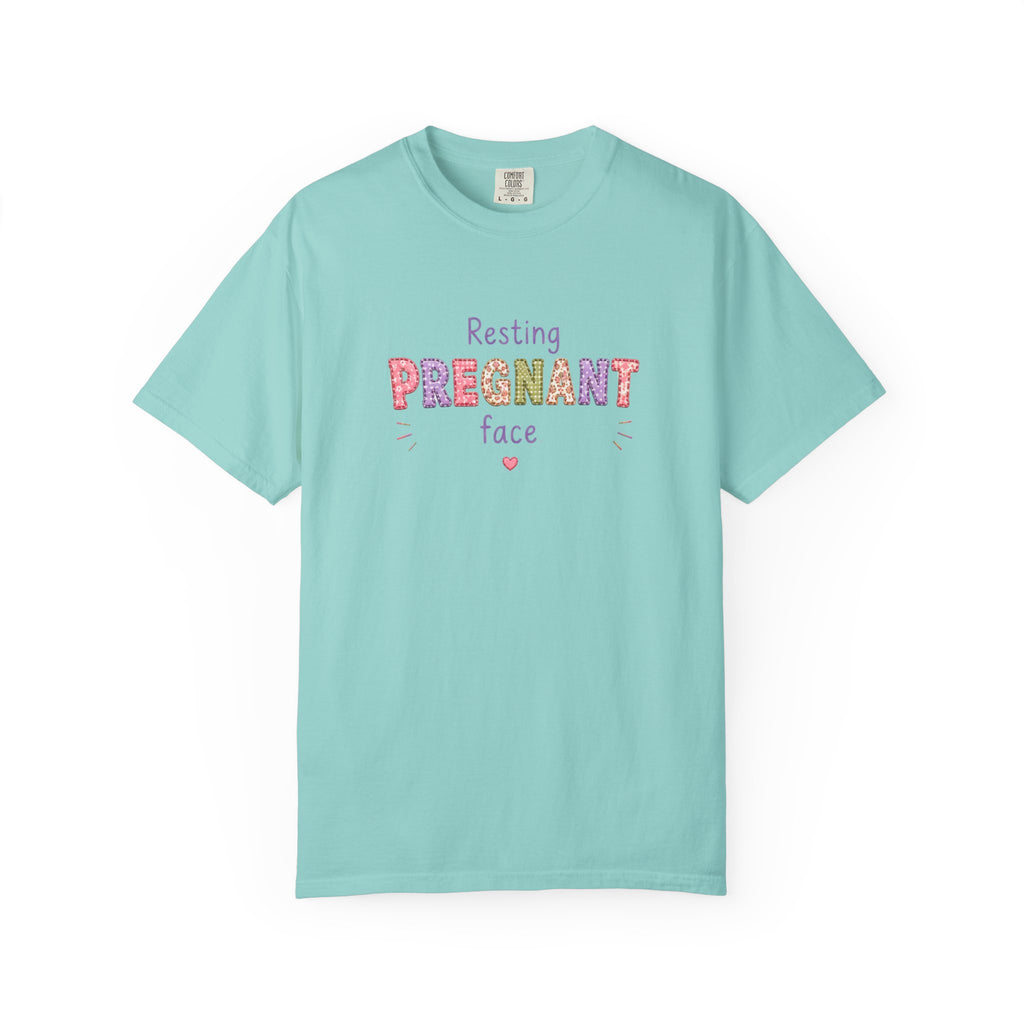 Pregnant Face T-Shirt — "Resting Pregnant Face" Cute Maternity Tee