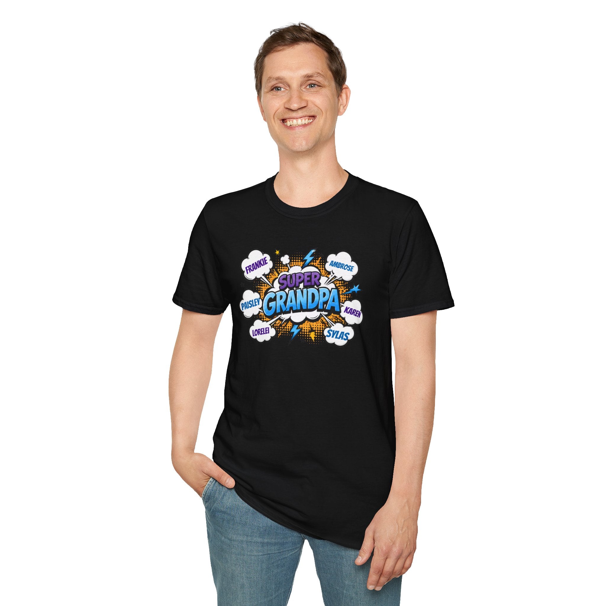 Super Grandpa Comic T-Shirt — "Super Grandpa" Funny Gift for Grandfathers