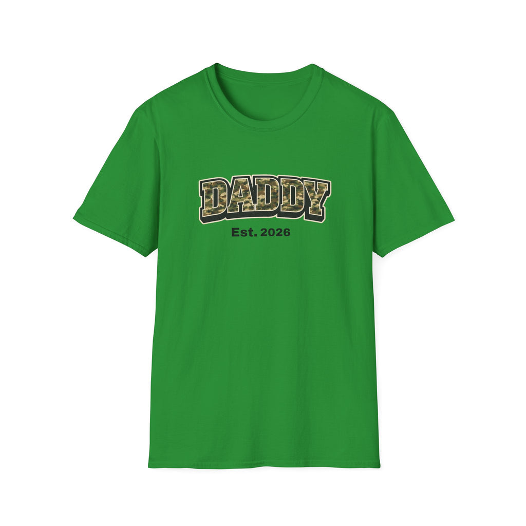 Daddy Est. 2026 Camo T-Shirt — New Dad Gift