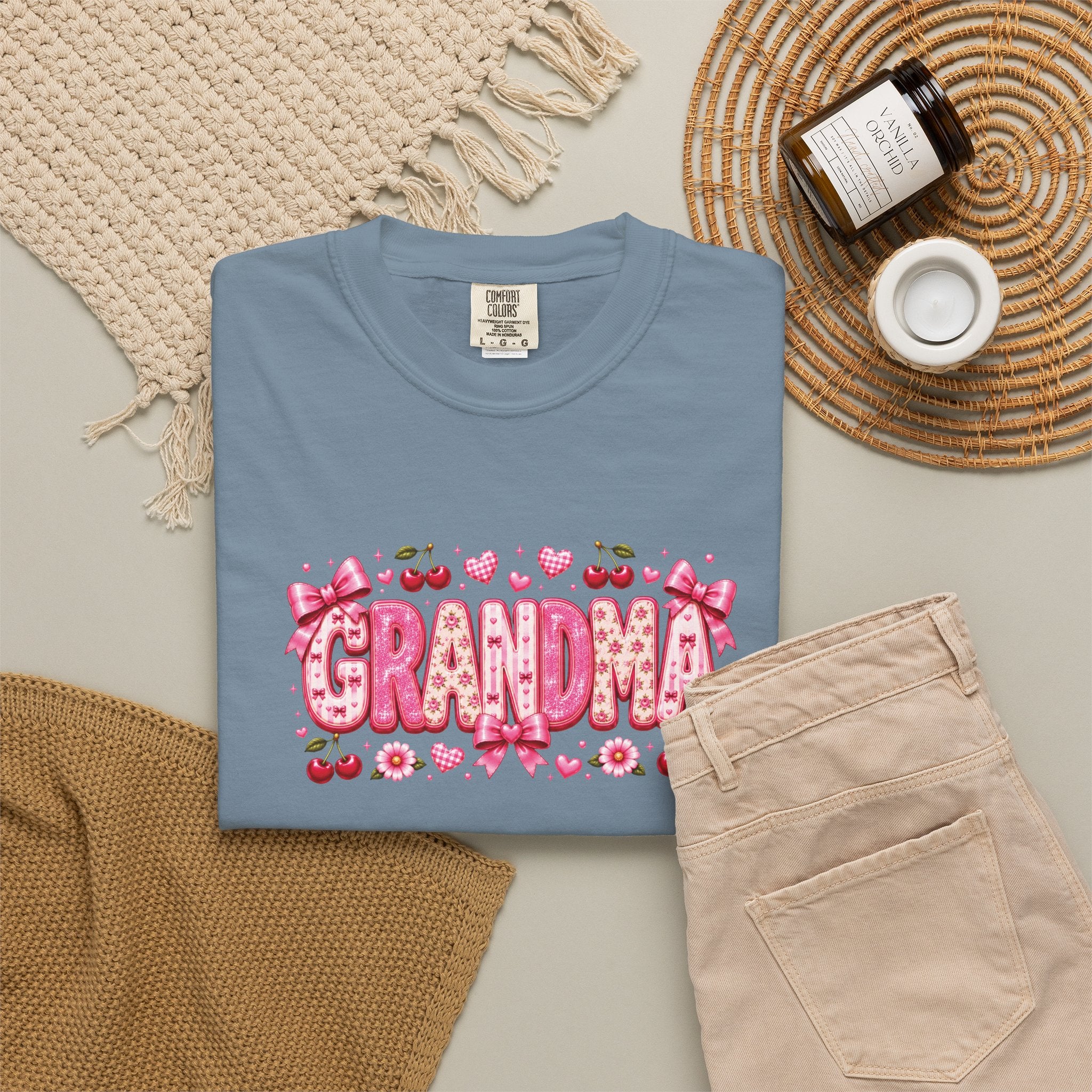 GRANDMA Floral Heart T-Shirt