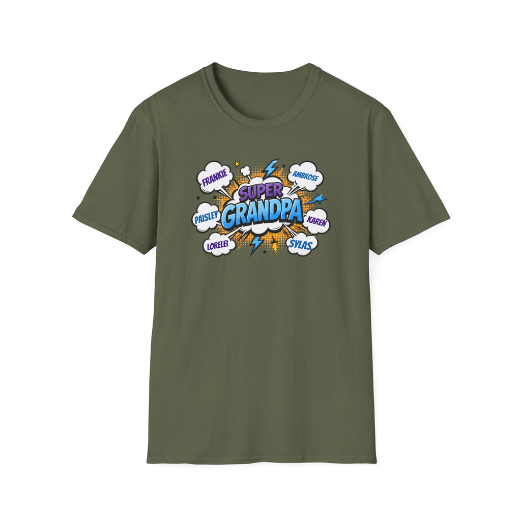 Super Grandpa Comic T-Shirt — "Super Grandpa" Funny Gift for Grandfathers