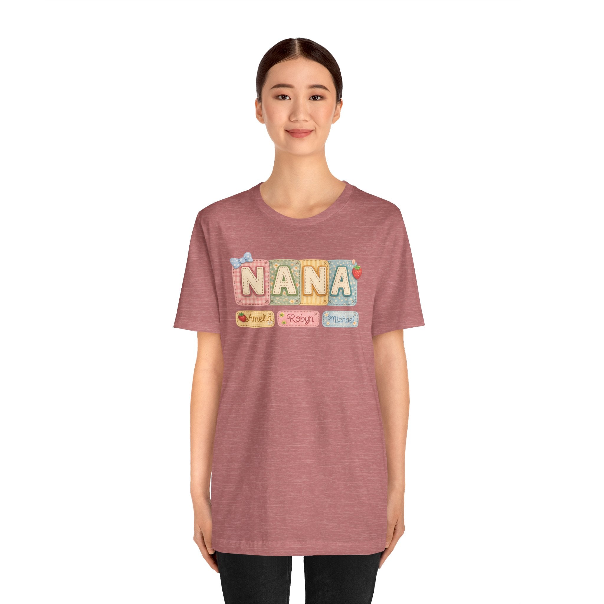 Nana Baby Blocks Tee — Personalized Grandmother Name Shirt