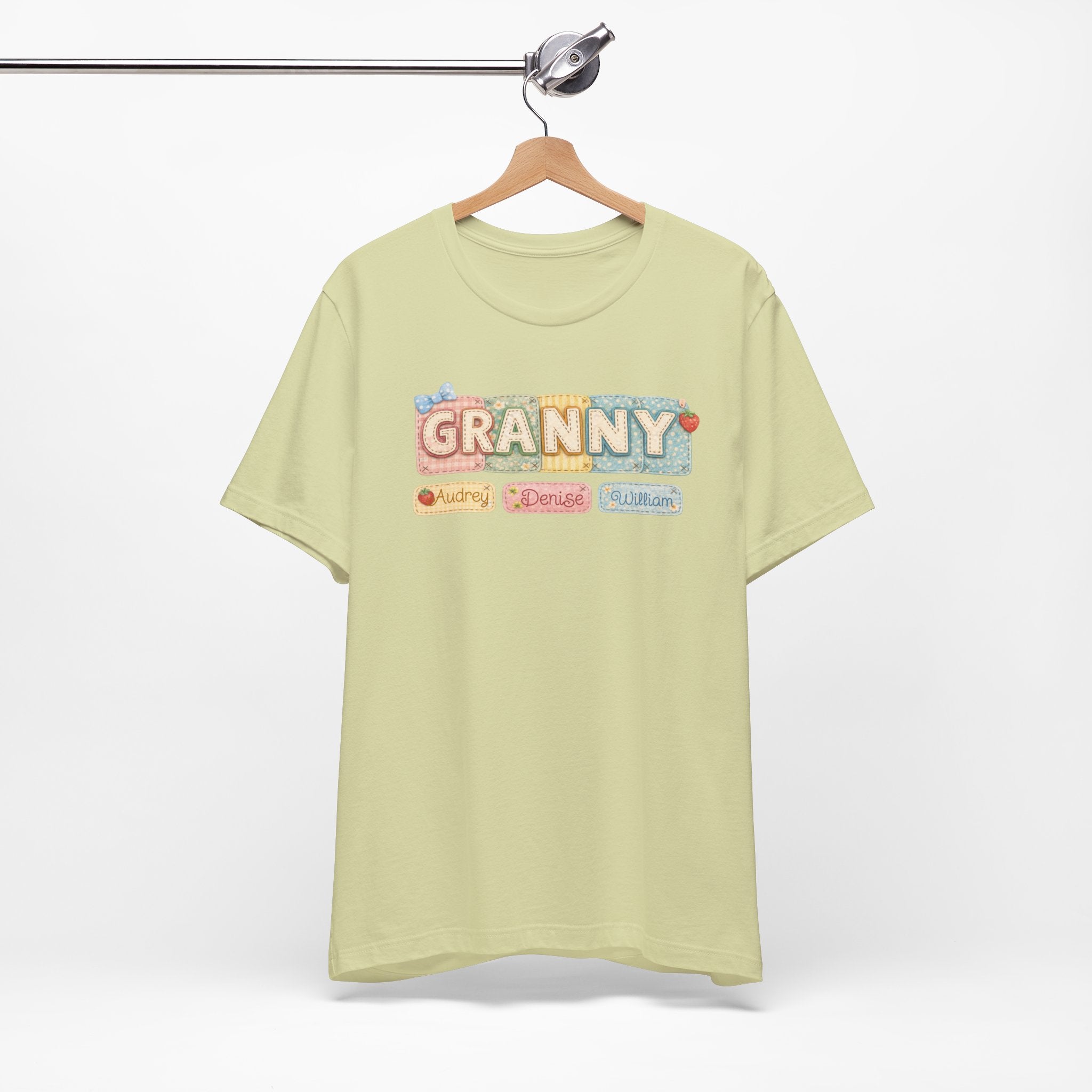 Granny Retro Nameplate T‑Shirt — Personalized Grandma Tee