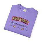 Mummy Camo Heart Graphic T-Shirt — "Mummy, leave her little layers" Retro Mum Tee