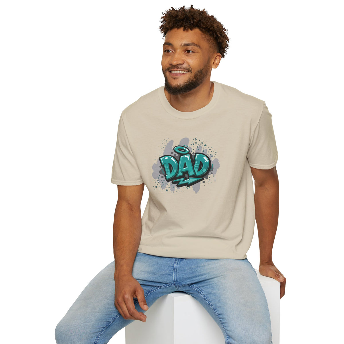 Graffiti 'DAD' Teal T-Shirt