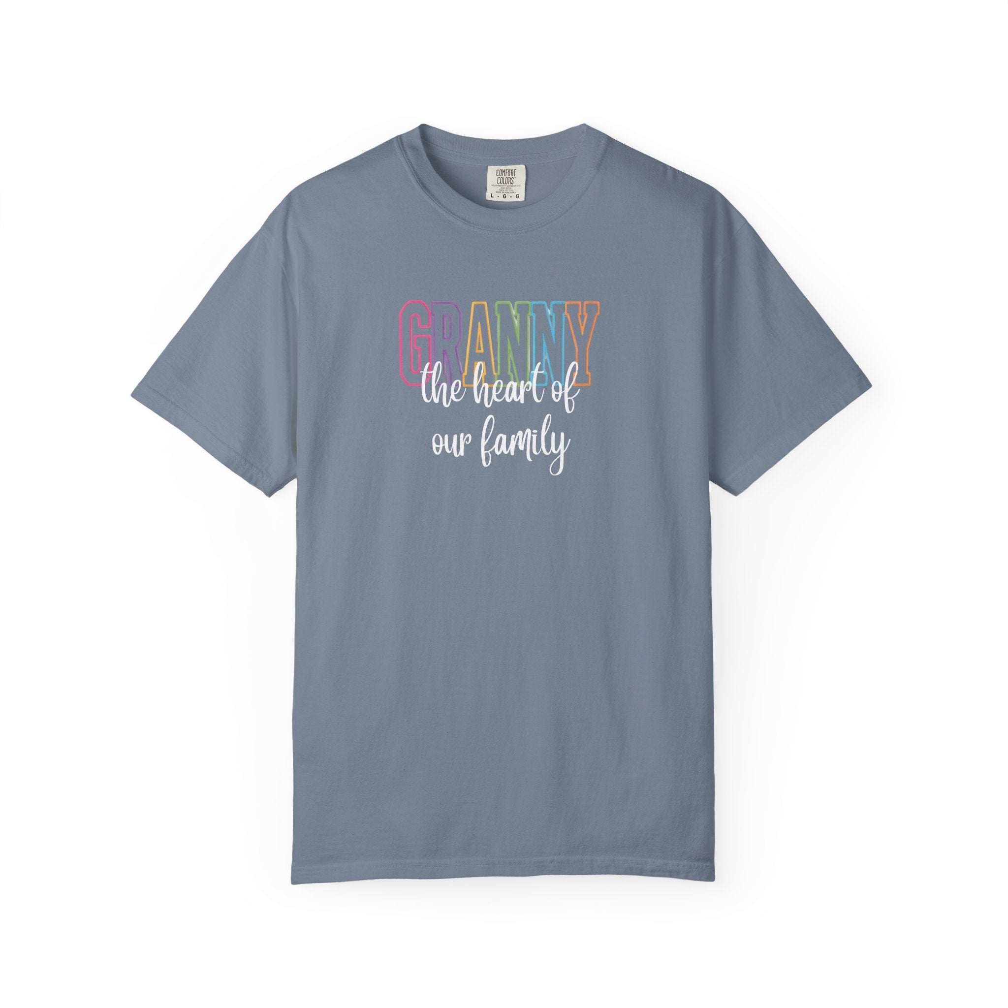 Grandma T-Shirt — "Grandma the Heart of Our Family" Pastel Comfort Tee
