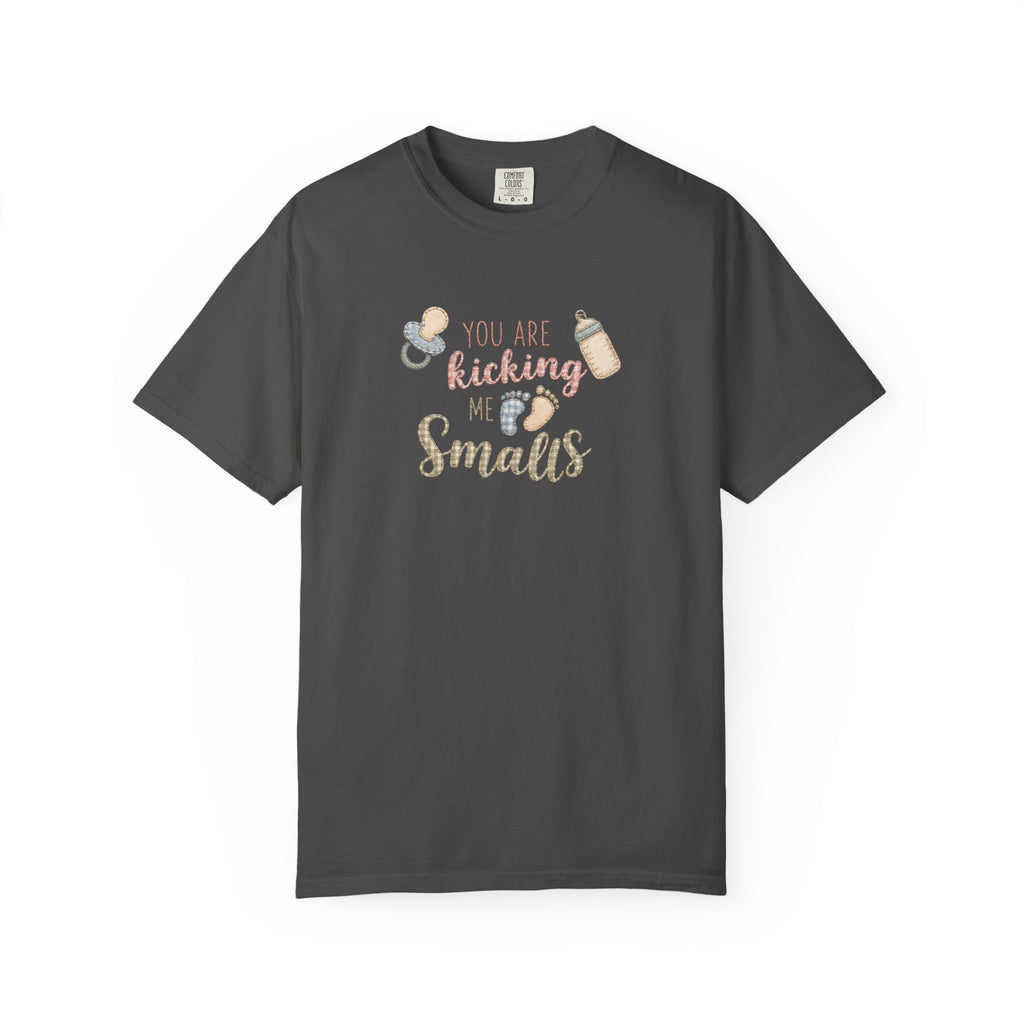 Kicking Me Smalls Baby Pregnancy Announcement T-Shirt