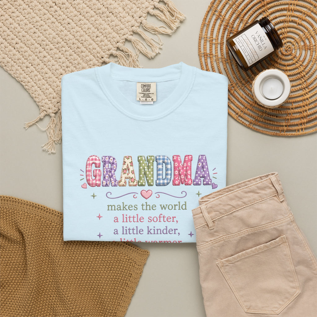 Grandma Floral T-Shirt — "Grandma makes the world a little softer, kinder, warmer"