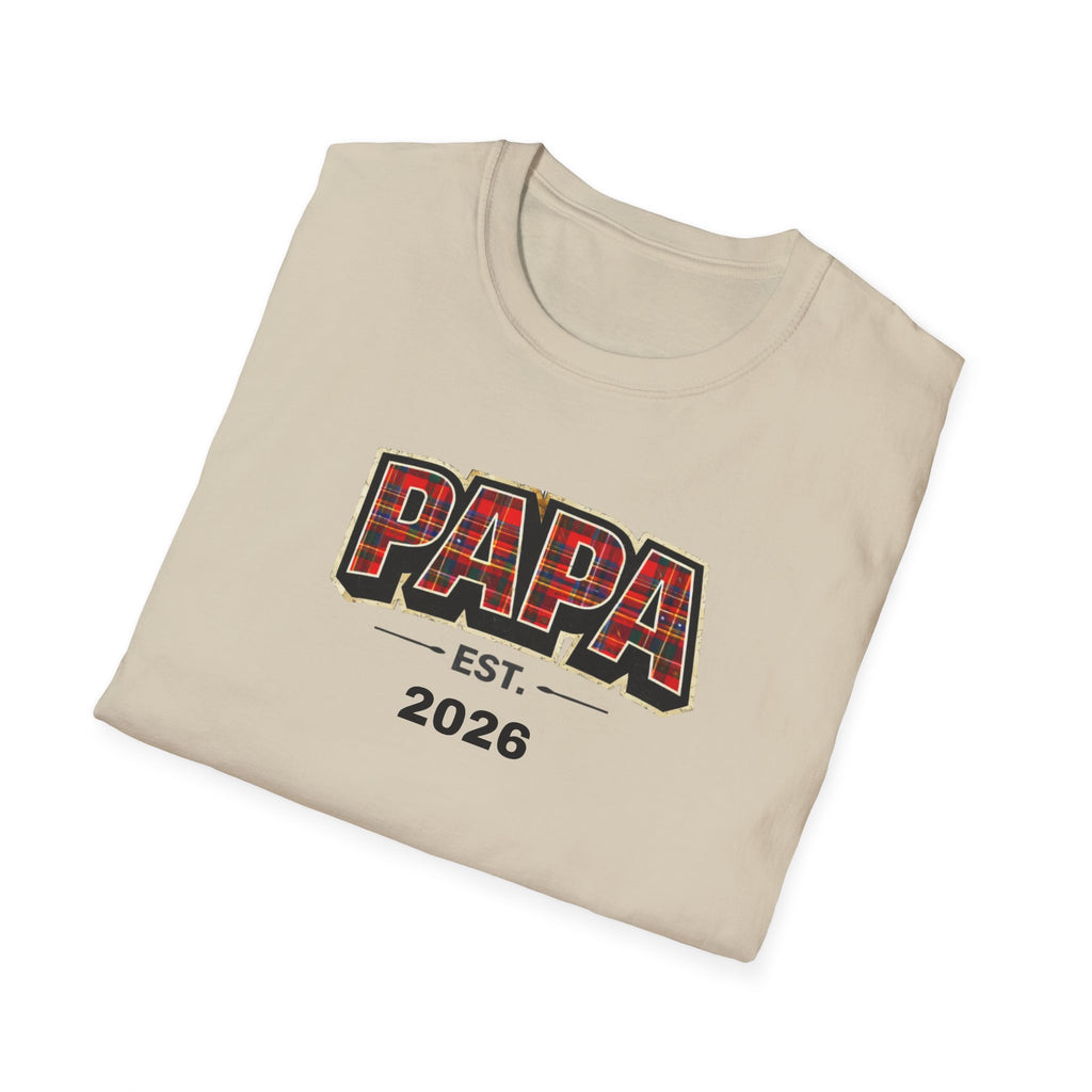 Papa Est. 2026 T-Shirt — New Dad Gift Tee
