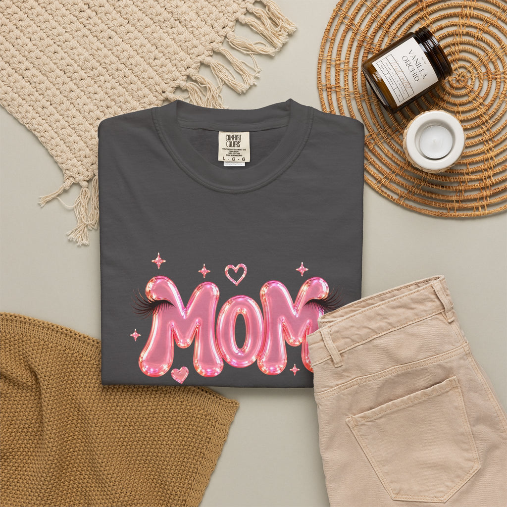 MOM Pink Balloon Eyelashes T-Shirt