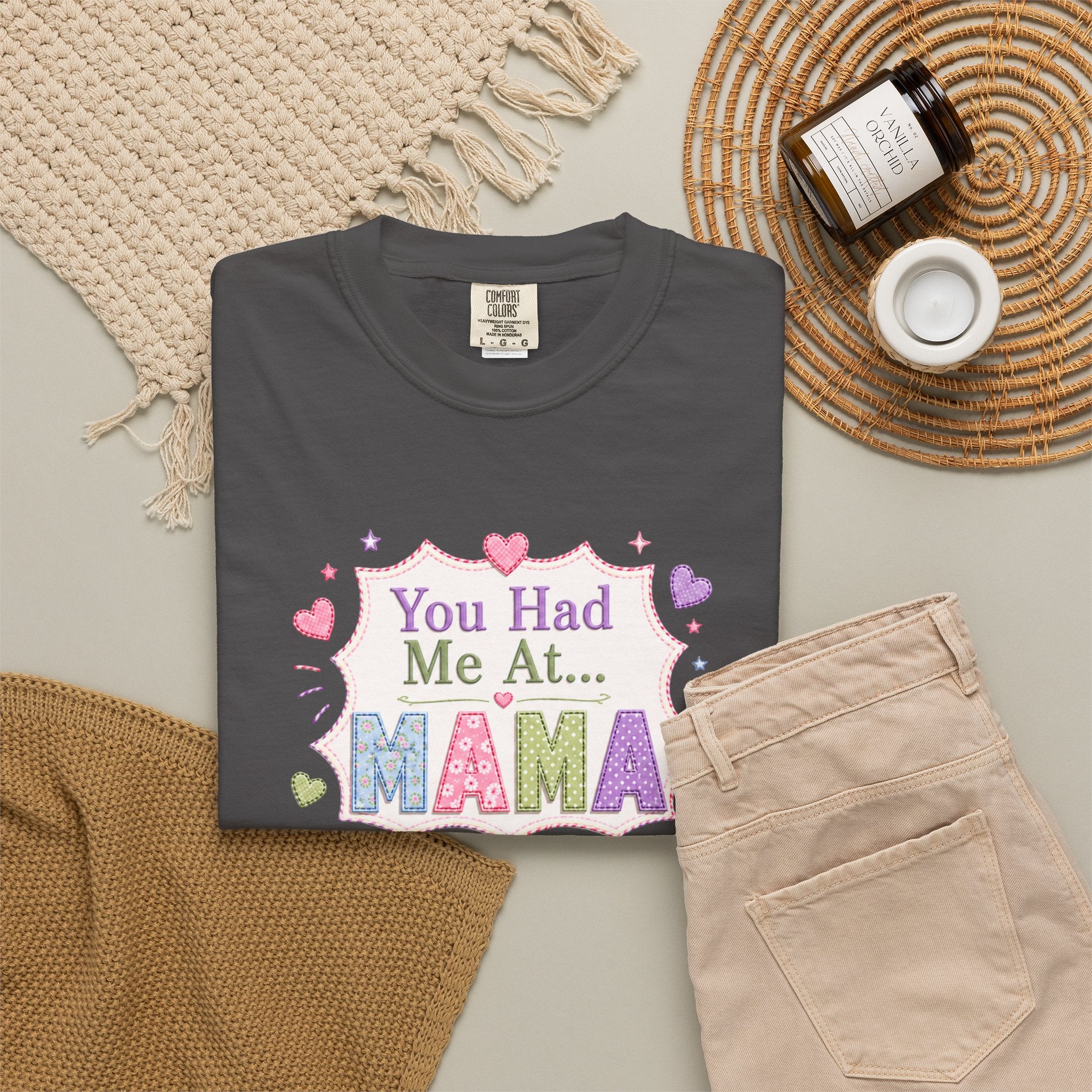 You Had Me At Mama T-Shirt — Cute Pastel Mom Graphic Tee for Mother's Day