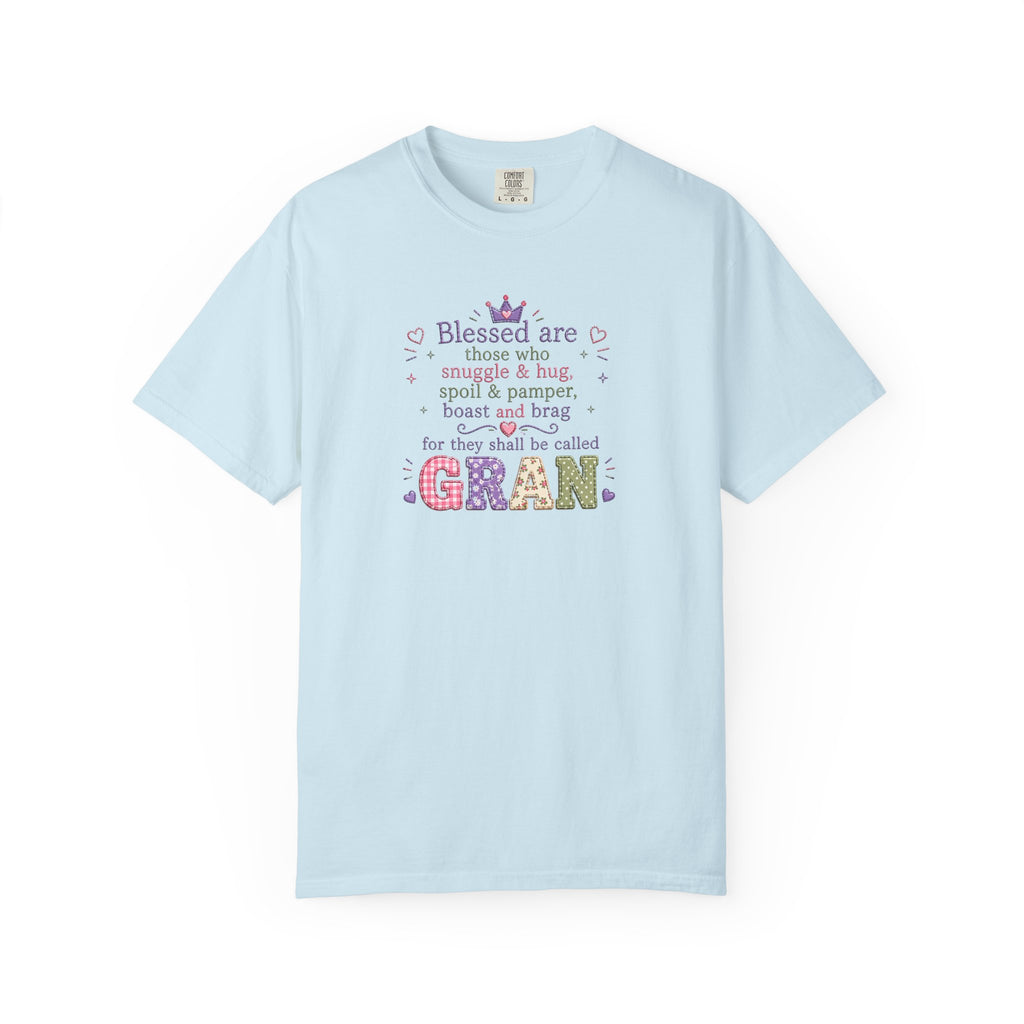 Gran Blessings T-Shirt — "Blessed are those who snuggle & hug... called GRAN"
