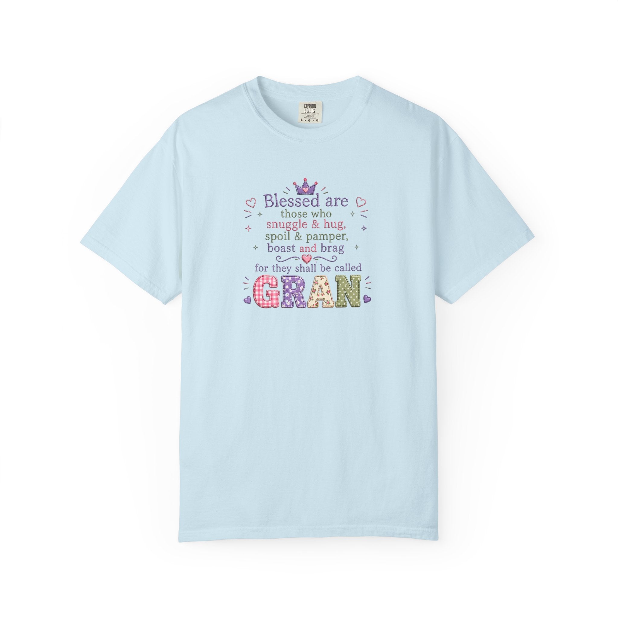 Gran Blessings T-Shirt — "Blessed are those who snuggle & hug... called GRAN"