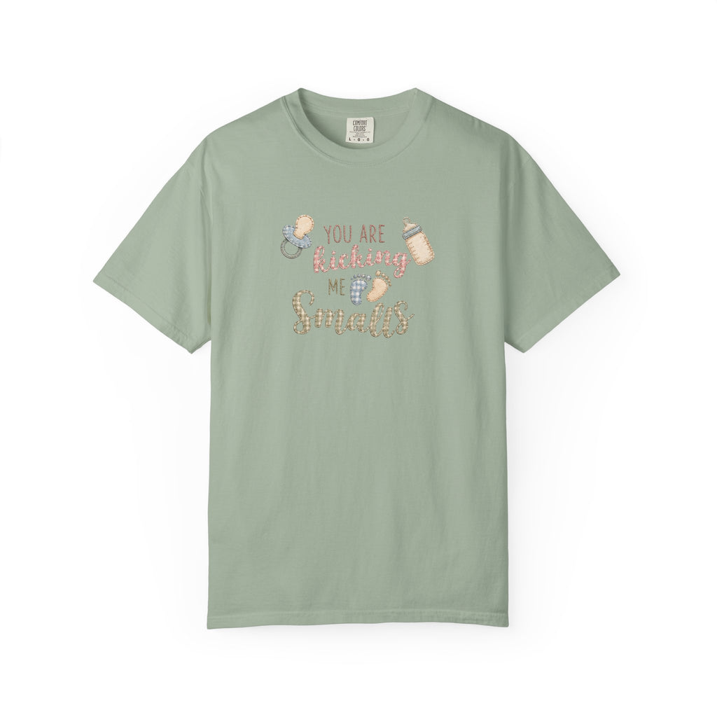Kicking Me Smalls Baby Pregnancy Announcement T-Shirt