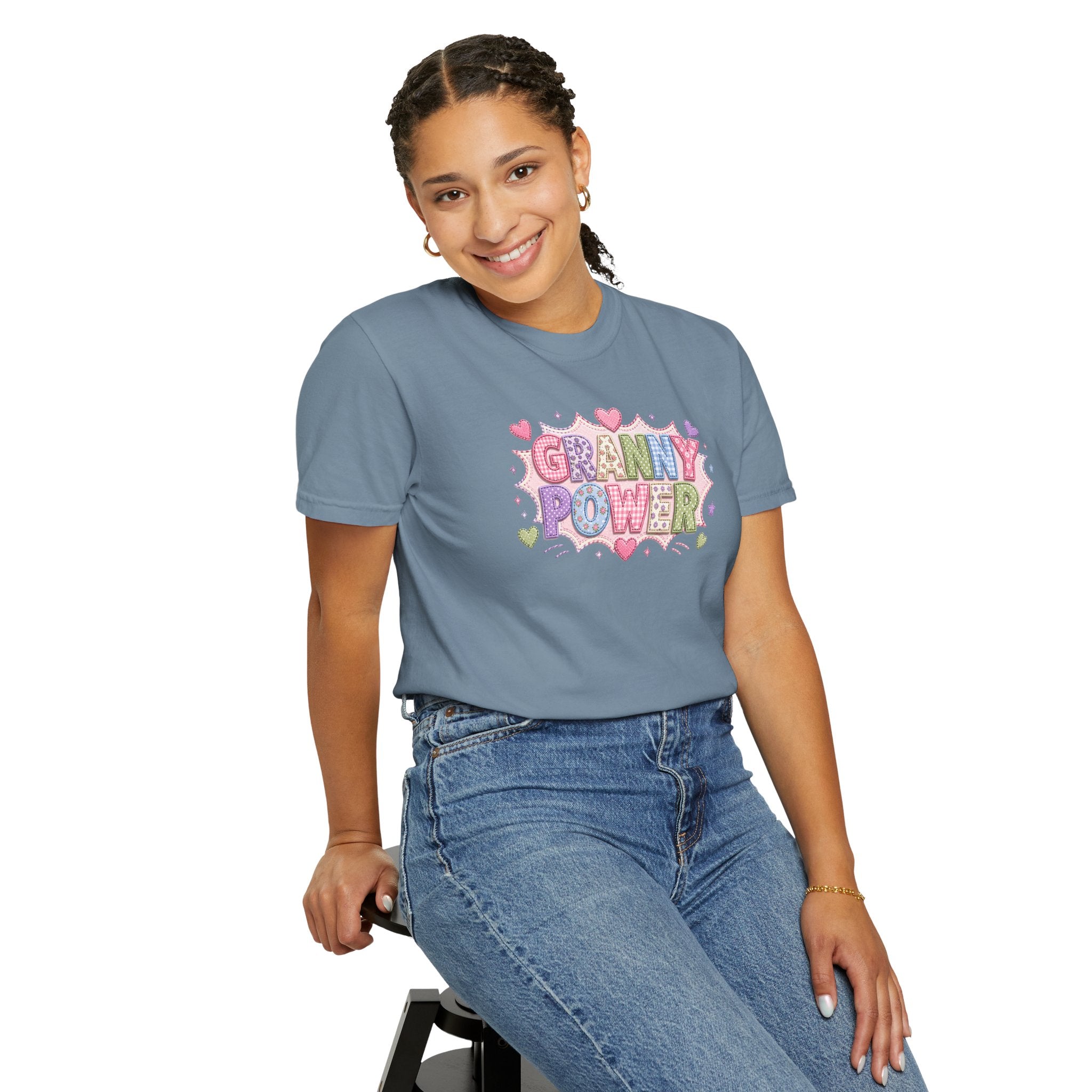 Granny Power T-Shirt — Retro Heart Graphic Tee for Grandmas