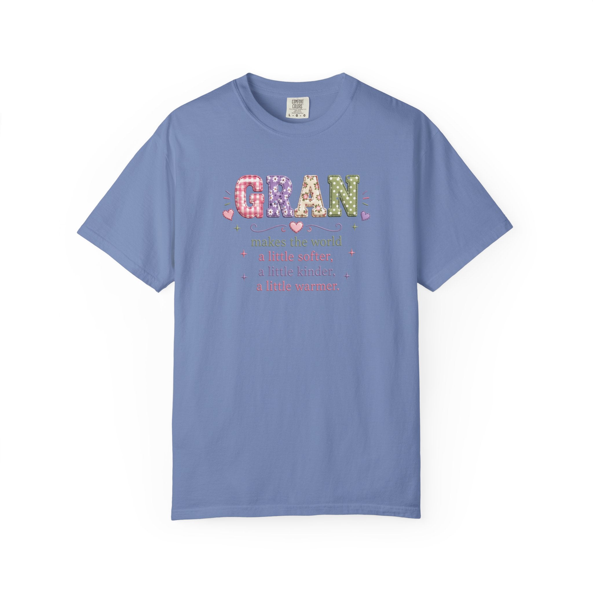 Gran Makes the World Softer T-Shirt – Gift for Grandma, Floral Vintage Lettering