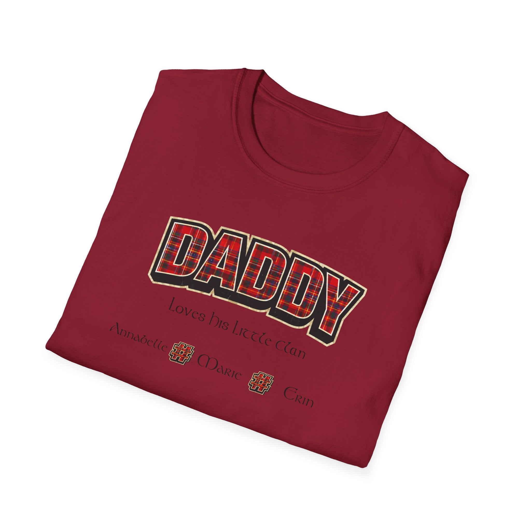 Daddy Plaid Father’s Day T-Shirt — 'Daddy Loves You More Than Coffee' Graphic Tee
