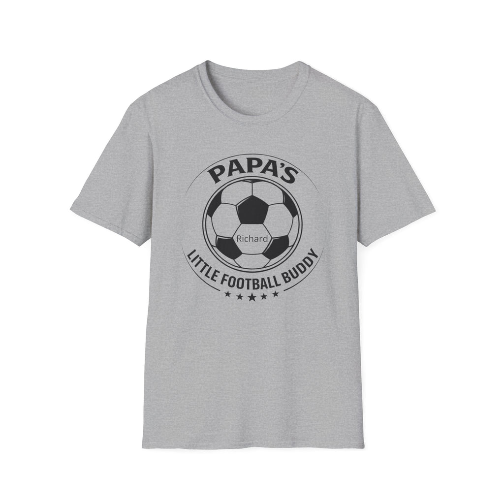 Papa’s Little Football Buddy T-Shirt — Personalized Soccer Dad Tee