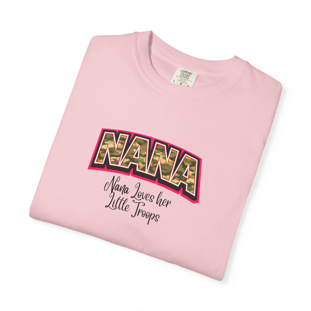 Nana Leopard Print T-Shirt — "Nana (who loves her little troops)" Grandma Gift
