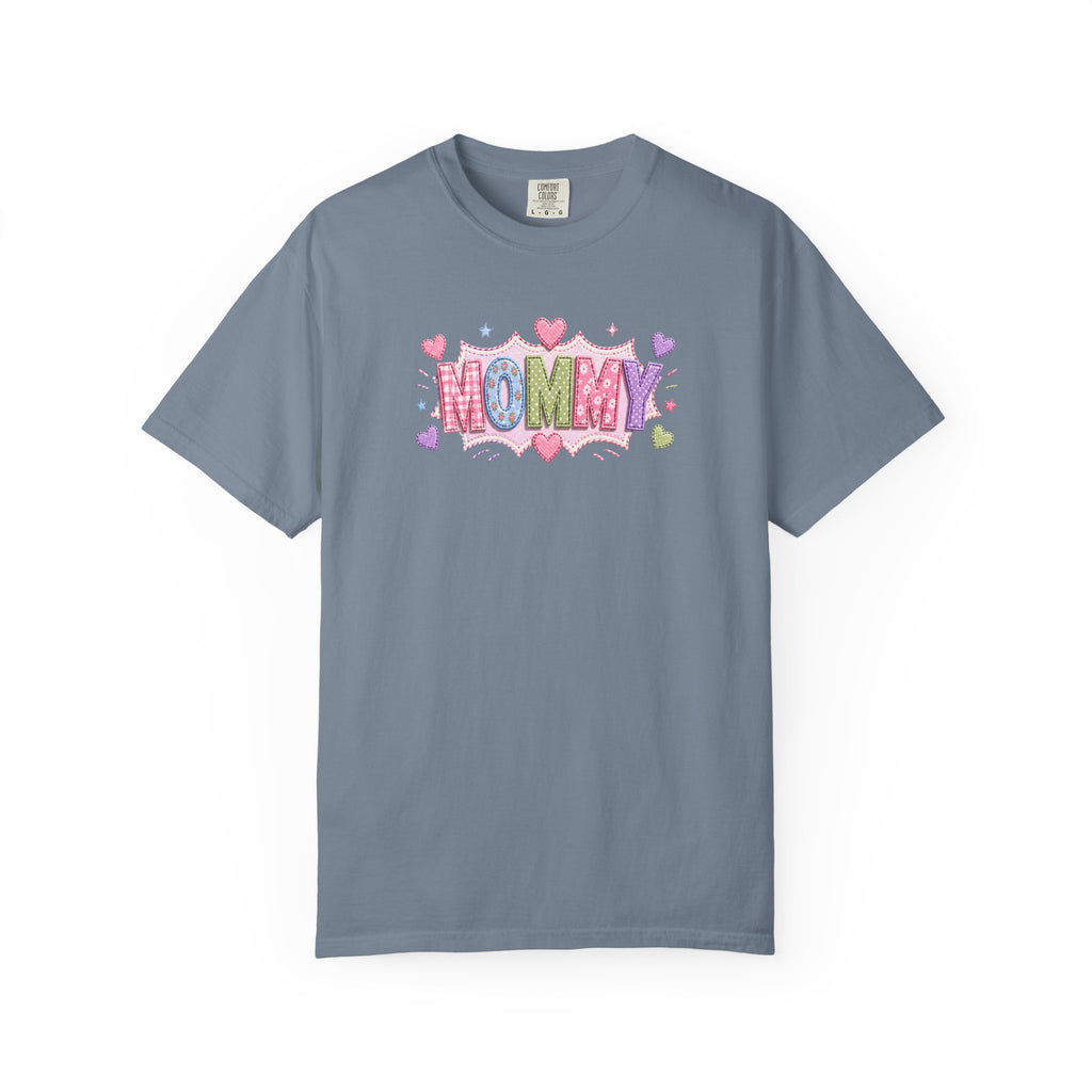 Mommy Hearts T‑Shirt — Cute Pastel 'MOMMY' Graphic Tee for Mother's Day & New Moms