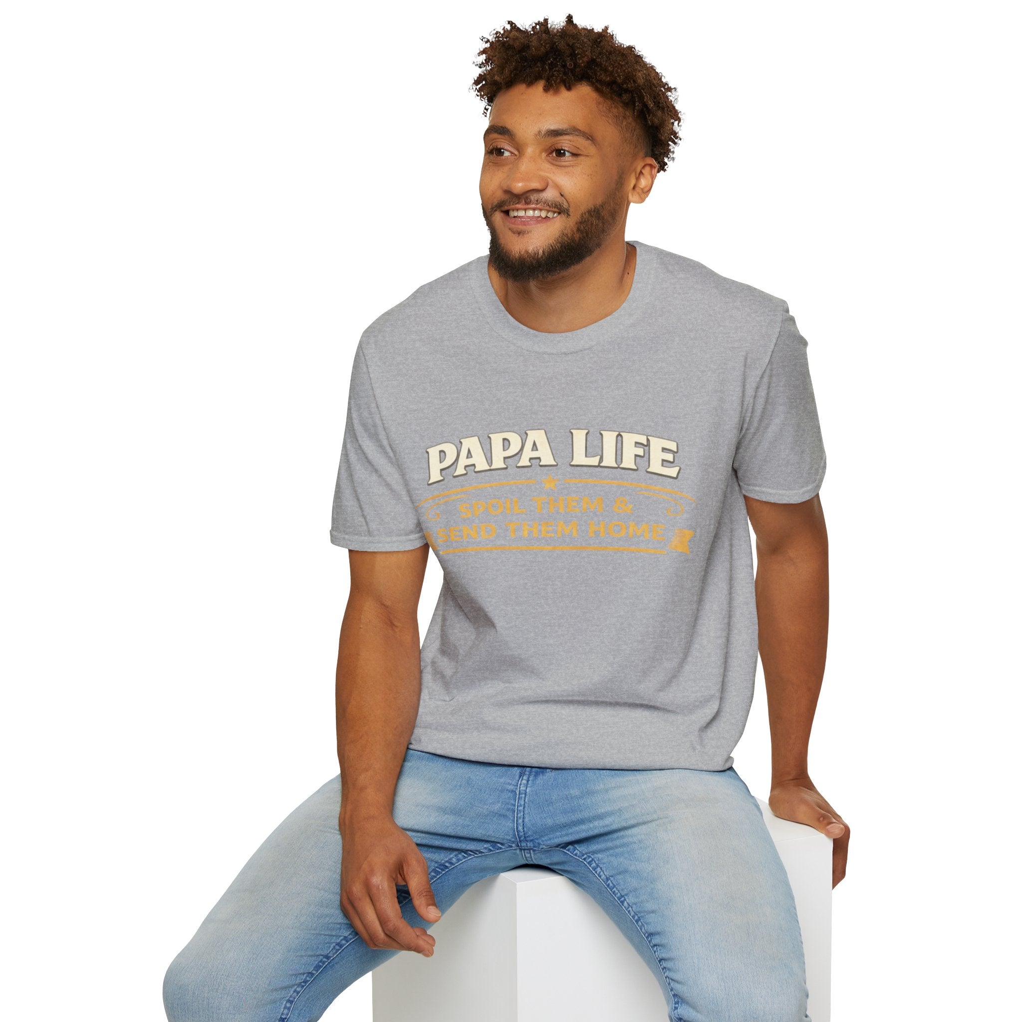 Papa Life T-Shirt — "Spoil Them & Send Them Home" Grandfather Gift