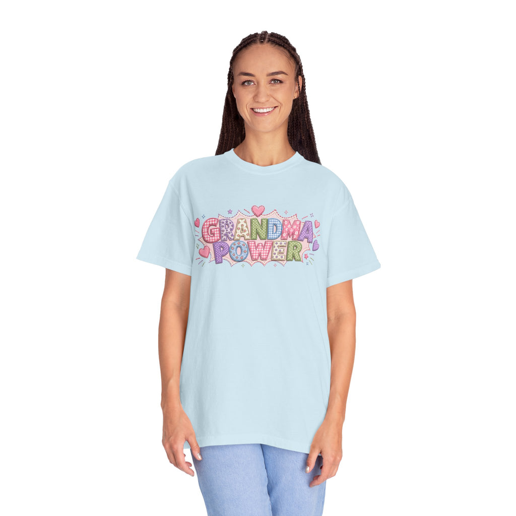 Grandma Power T-Shirt — Cute Heart Graphic Tee for Grandmothers