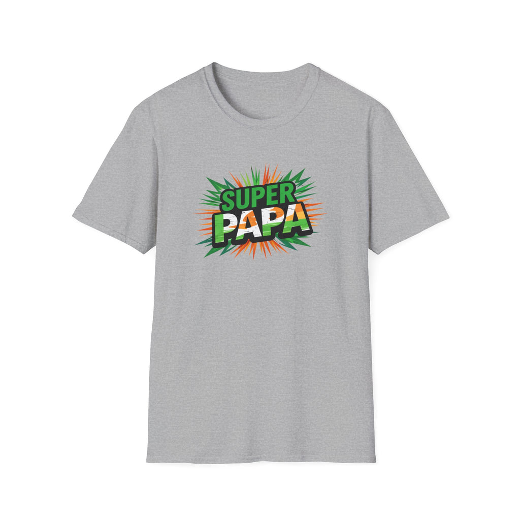 Super Papa Ireland Flag/Irish themed T-Shirt – Comic-Style Father’s Day Tee