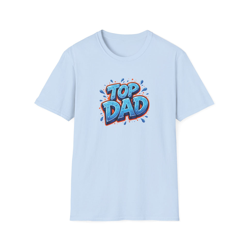 "Top Dad" Blue Graffiti Father T-Shirt