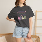 Gran Mom T-Shirt — "I never knew how much love my heart could hold until someone called me Gran" — Cute Floral Grandma Gift