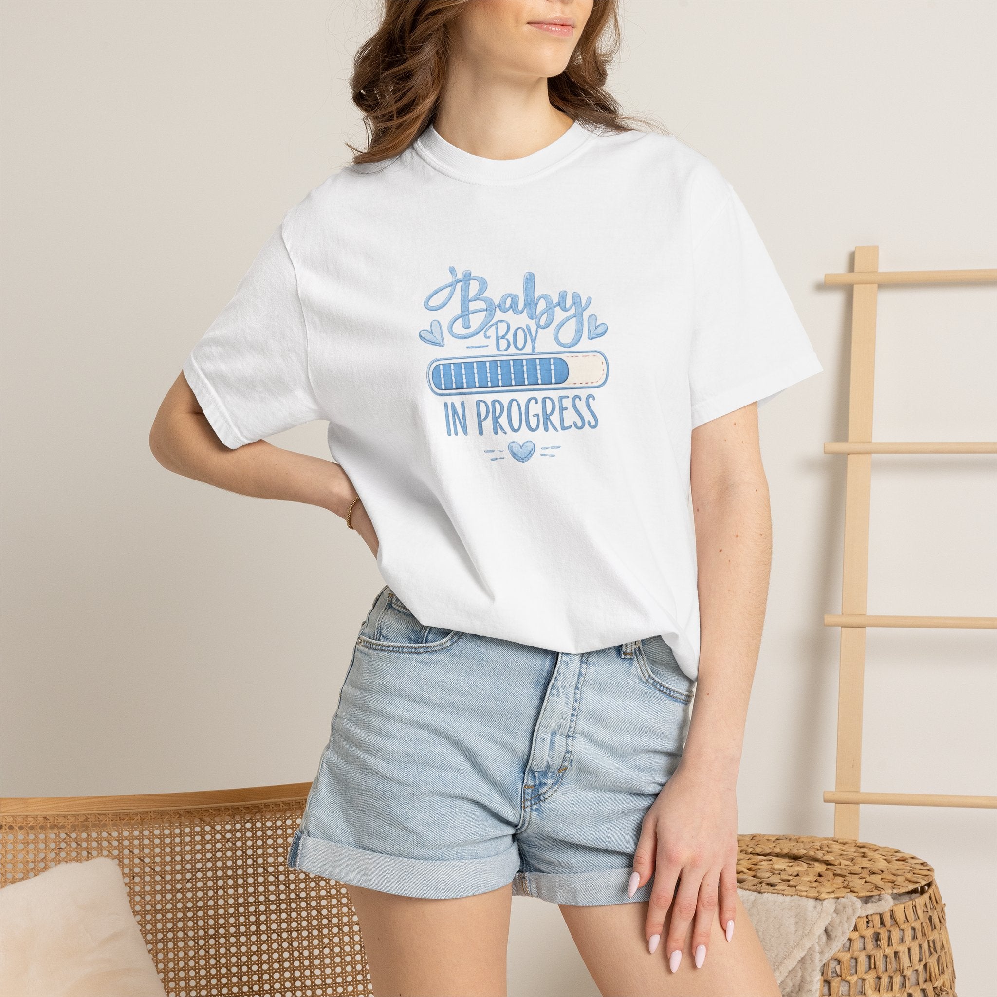 Baby Boy In Progress T-Shirt — Pregnancy Announcement Tee