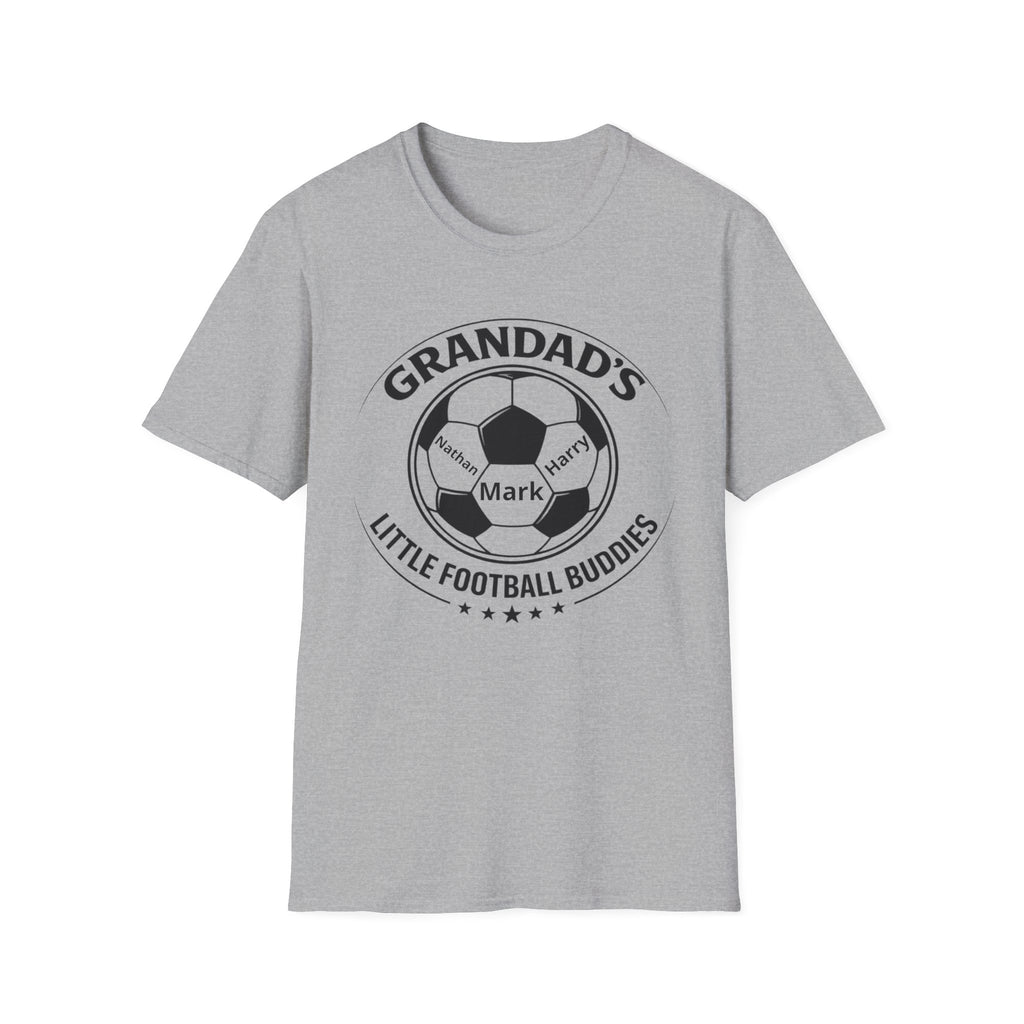 Grandad's Little Football Buddies T-Shirt — Personalized Soccer Grandpa Tee