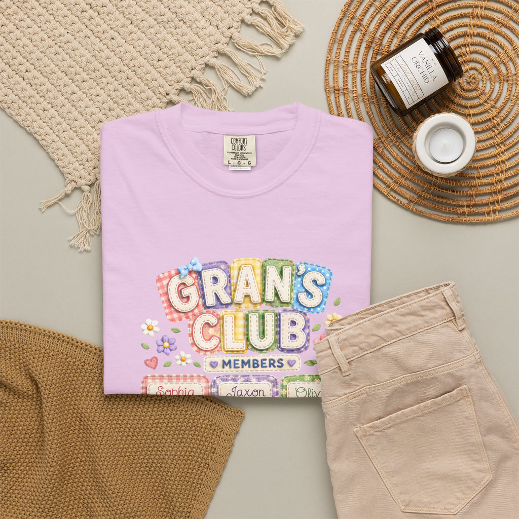 Grans Club T-Shirt – Personalized ‘Grans Club’ Family Names Tee