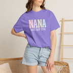 Nana Pastel Varsity T-Shirt — Soft Vintage Lettering Gift for Grandma (Mother's Day/Birthday)