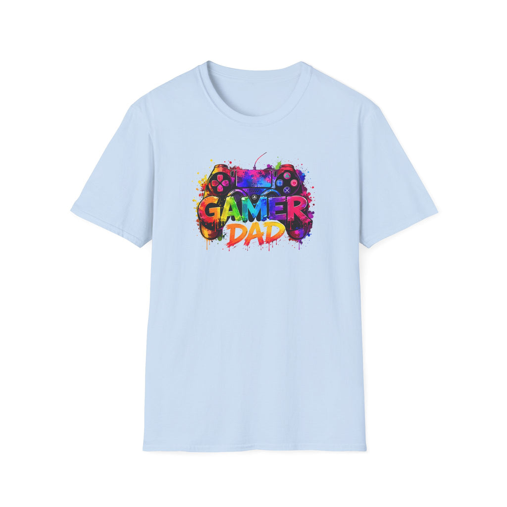 Gamer Dad Colourful Controller Design T-Shirt