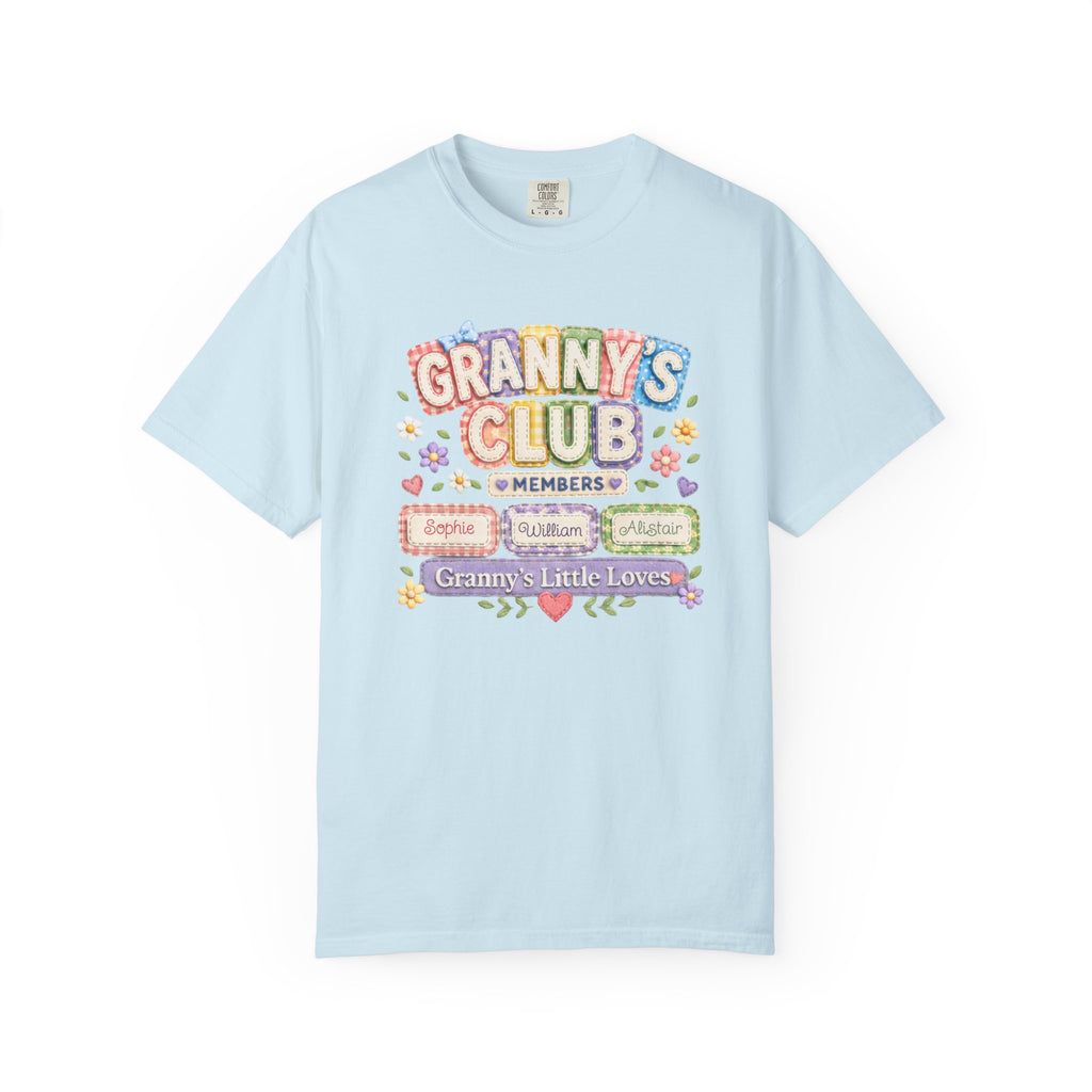 Granny's Club T-Shirt — Personalized Grandma Member Floral Tee