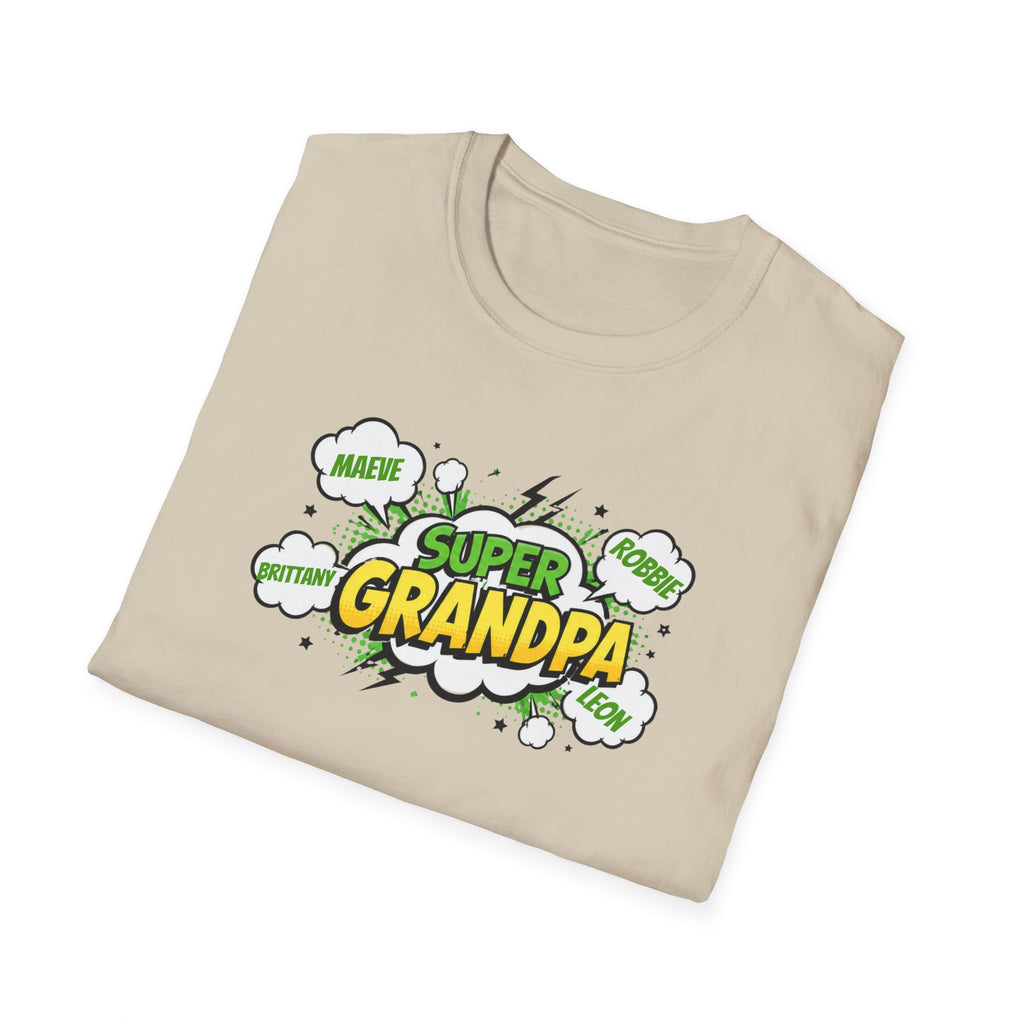 Super Grandpa T-Shirt – Comic Book Style Grandfather Gift