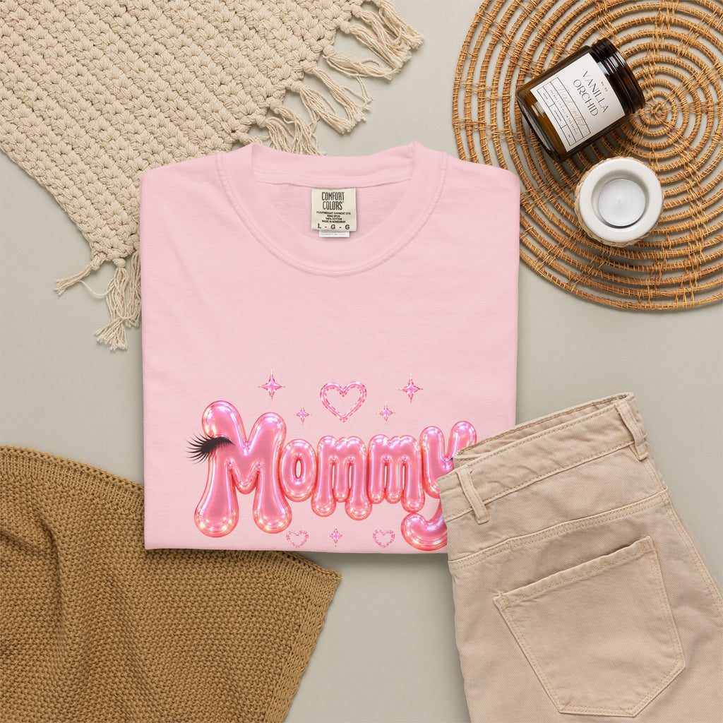 MOMMY Pink Balloon Eyelashes T-Shirt