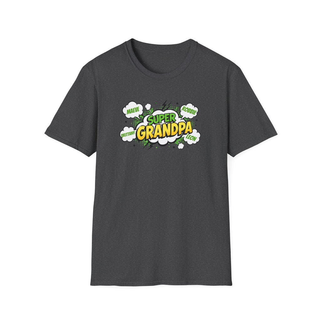 Super Grandpa T-Shirt – Comic Book Style Grandfather Gift