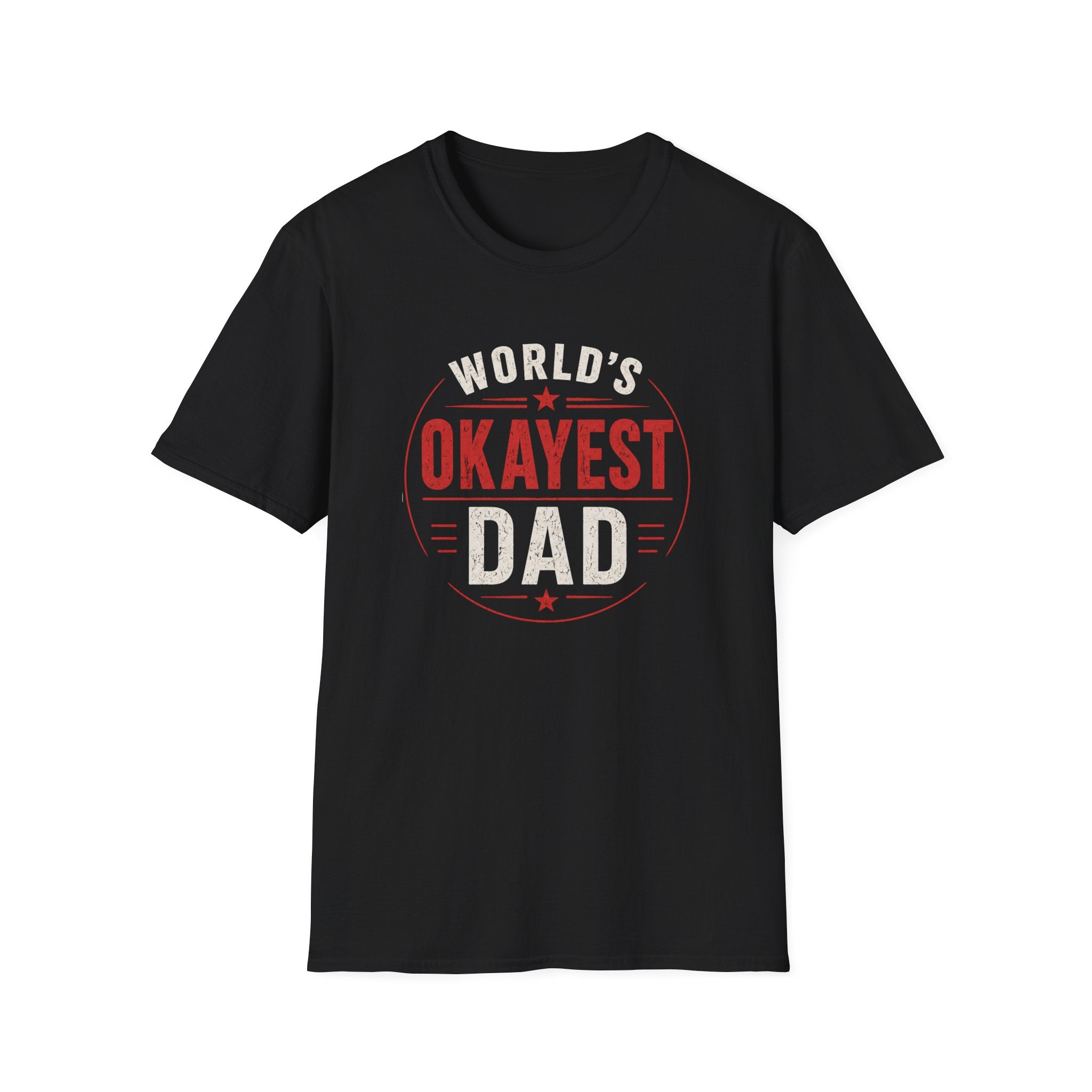 Funny "World's Okayest Dad" T-Shirt – Humorous Father's Day Gift