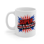Super Grandad Union Jack/English themed Mug – Patriotic Comic-Style Gift for Grandpa