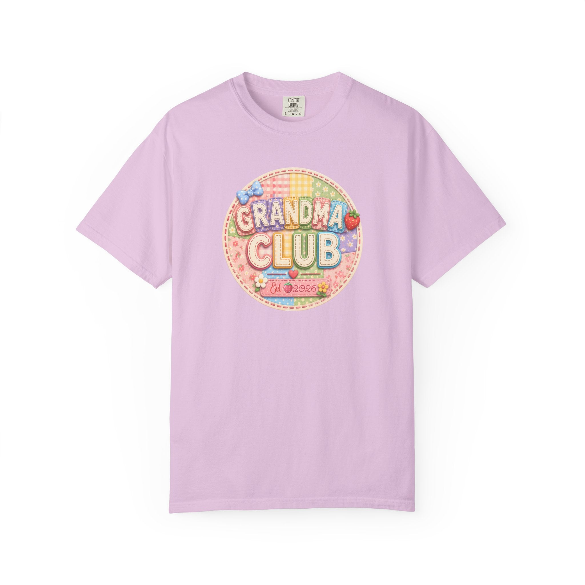 Grandma Club T-Shirt — Cute Retro Floral Badge Tee for Grandmothers