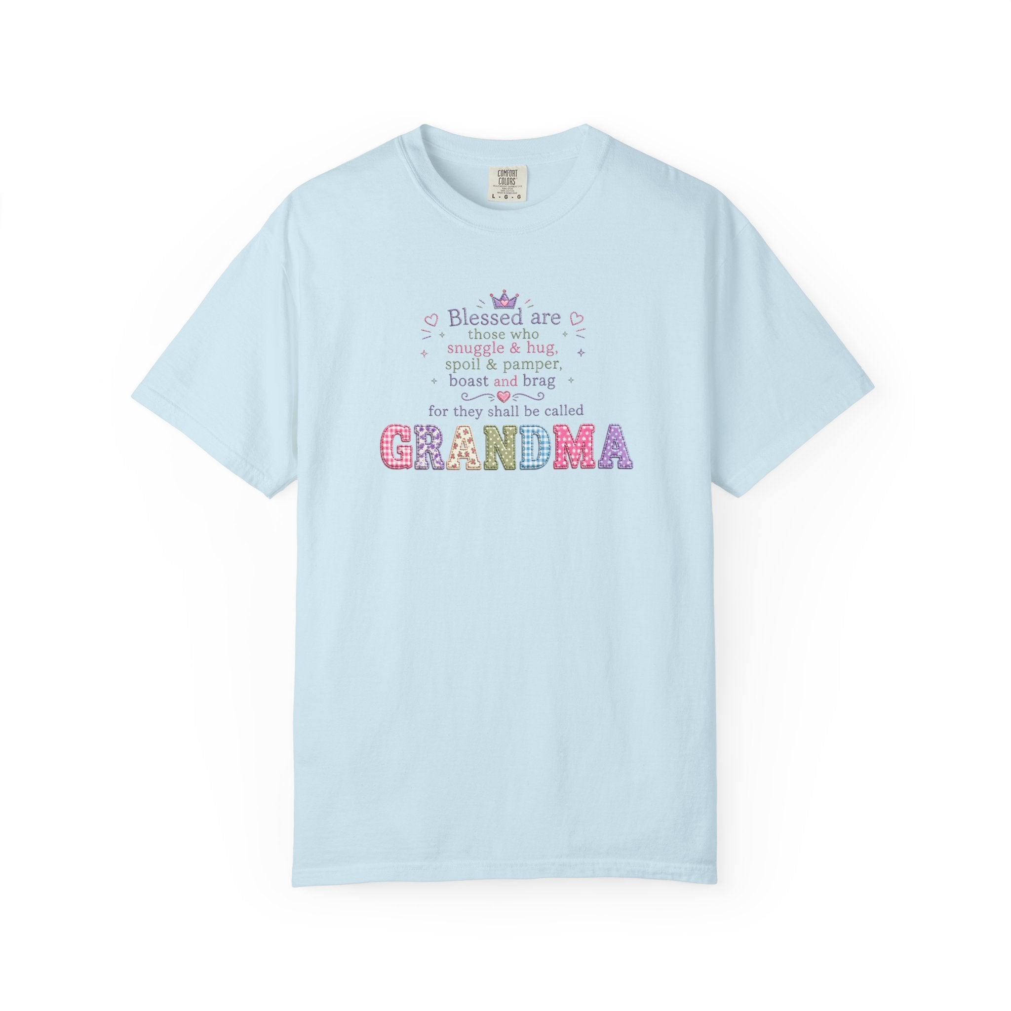 Grandma Floral Scripture T-Shirt — Blessed Are Those Who Are Pure in Heart