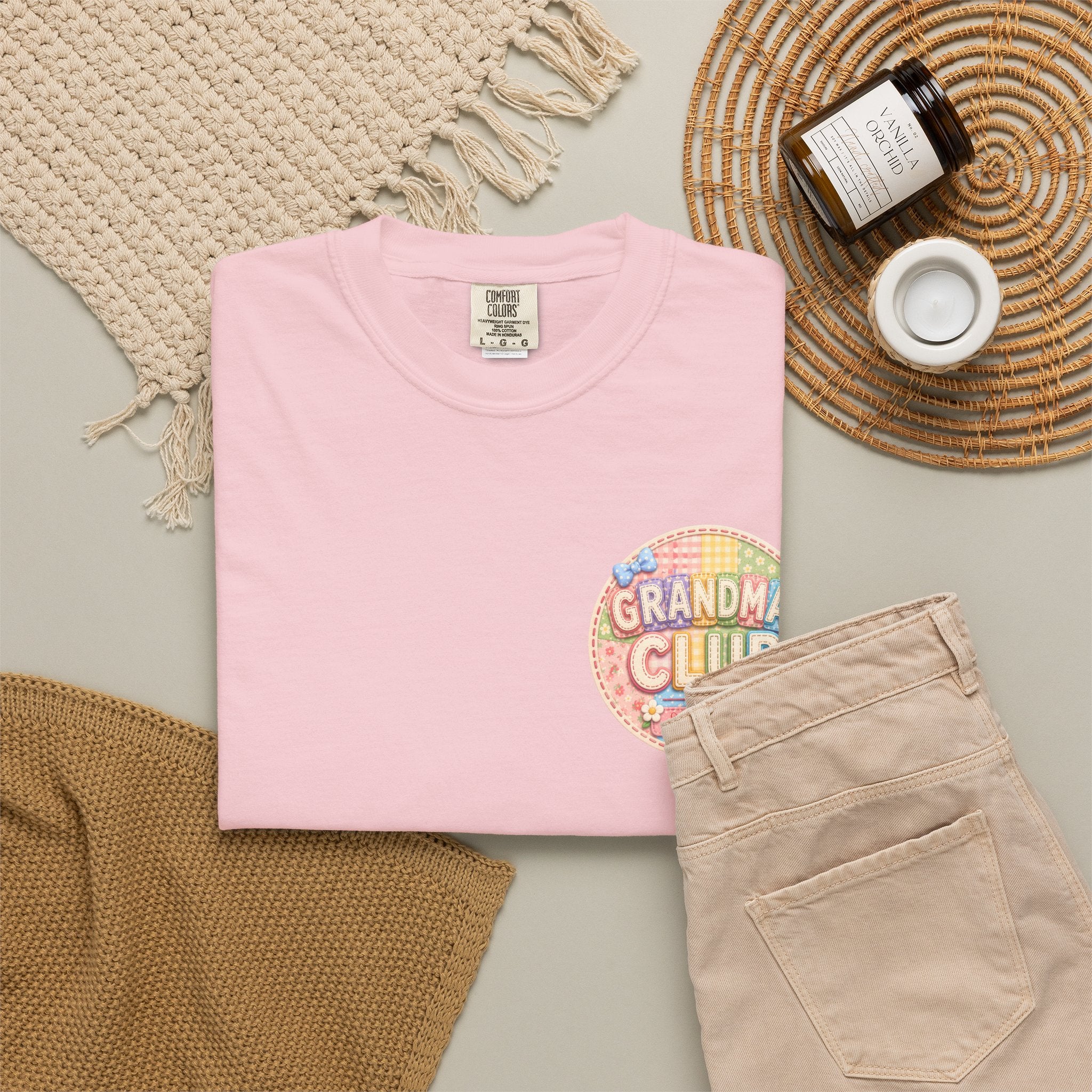 Grandma Club T-Shirt — Retro Floral Graphic