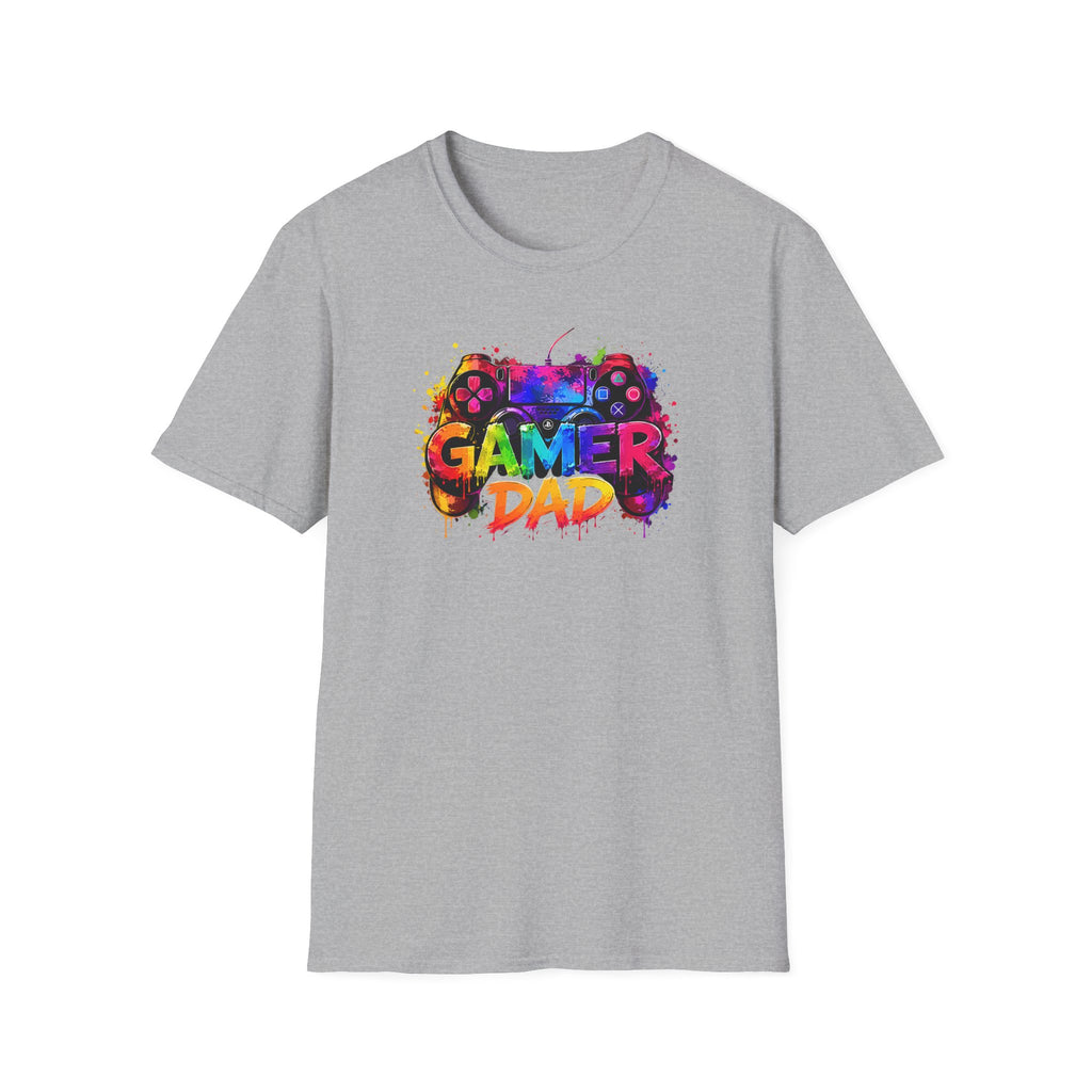 Gamer Dad Colourful Controller Design T-Shirt