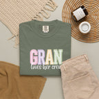 Gran Loves Her Crew T-Shirt — Pastel Grandma Shirt for Mother's Day & Family Gifts