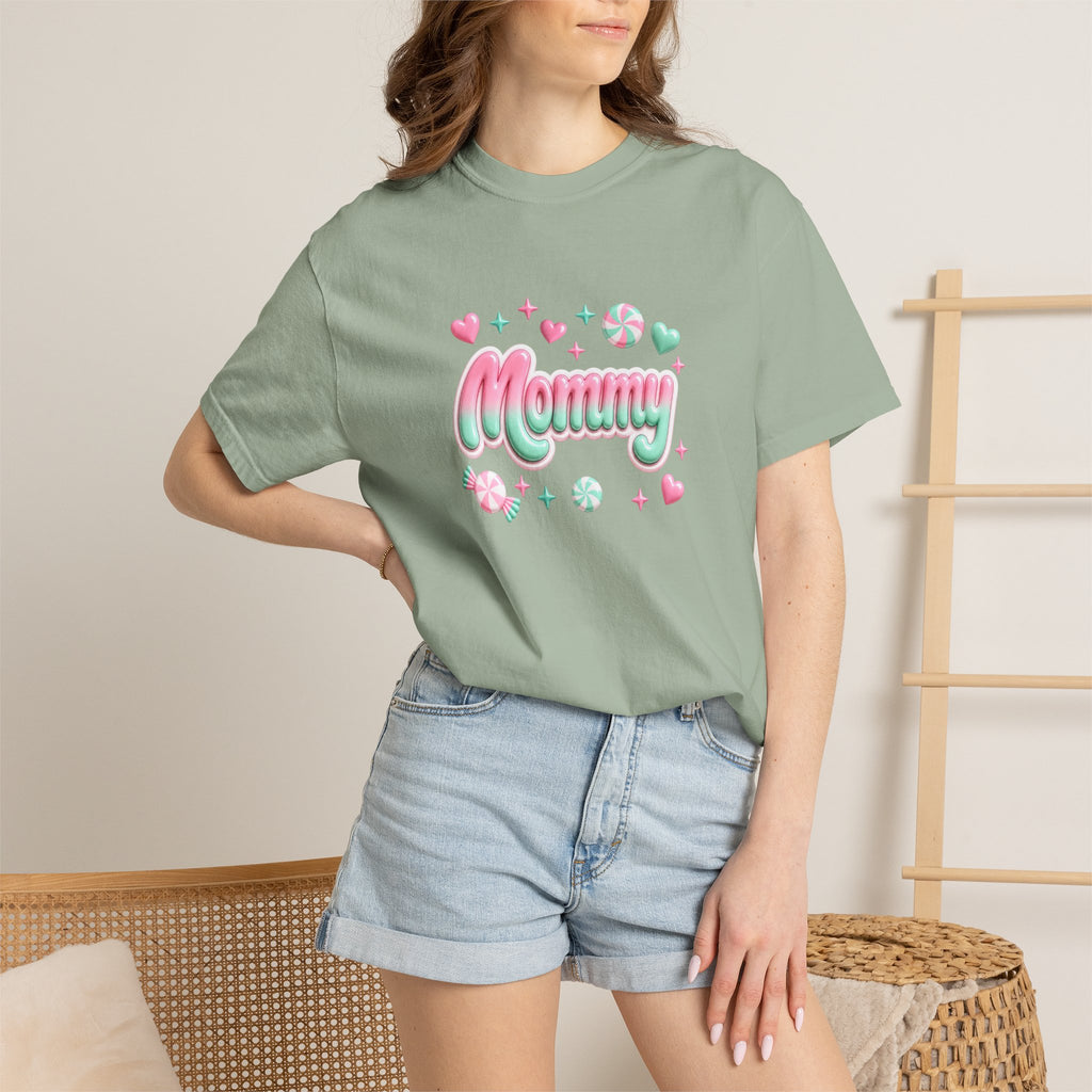 Mommy Pastel Candy Script T-Shirt